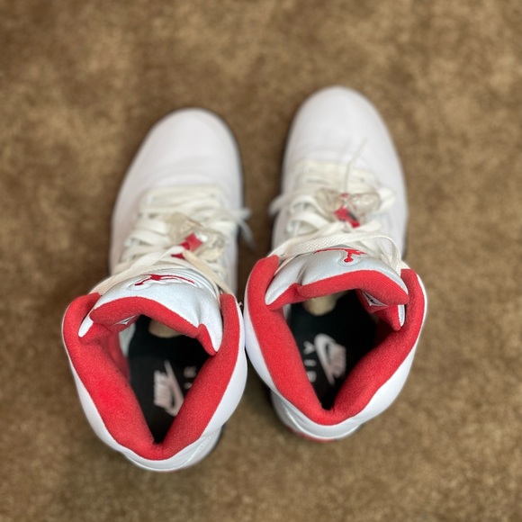 Jordan 5 retro fire red silver tongue - Picture 5 of 5